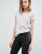 Maison Labiche Exclusive Enchantee Embroidered Logo T-shirt - Gray