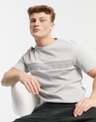 River Island Maison Slim T-shirt In Gray-grey