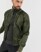 Skins Running Orsa Bomber Jacket With Deconstructed Camo In Green - Green