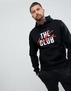 The Couture Club Muscle Fit Hoodie In Black With Club - Black