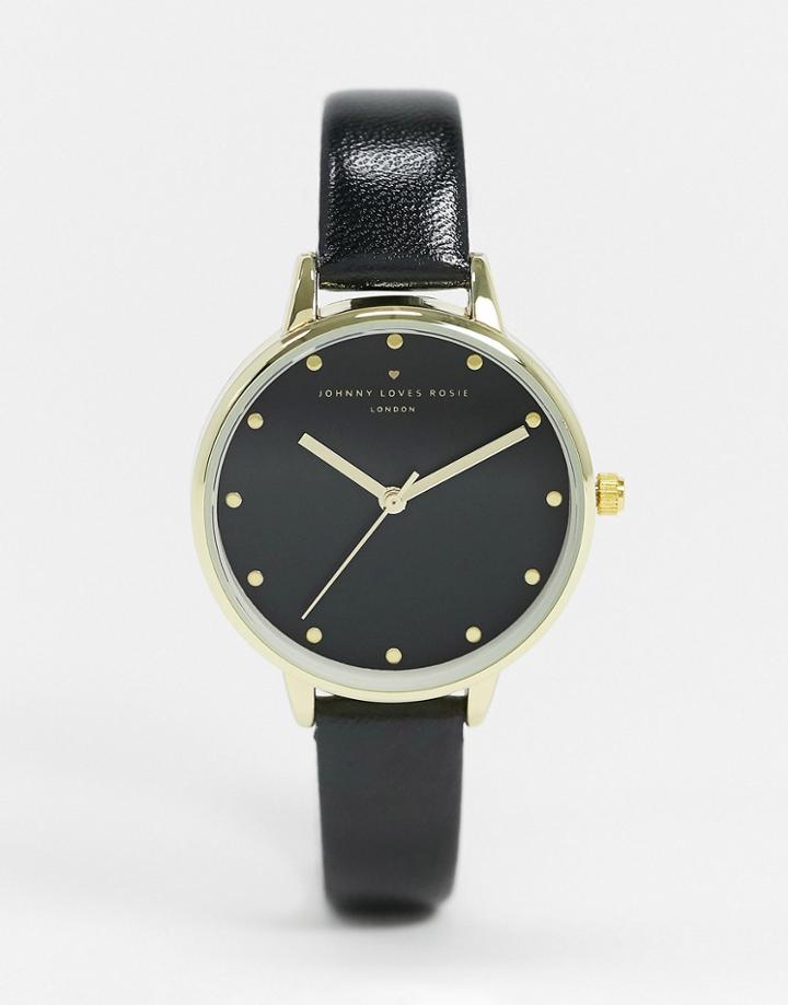 Johnny Loves Rosie Watch With Black Dial