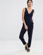 Y.a.s Diana Jumpsuit With Cut Out Back - Navy