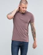 Asos Extreme Muscle Polo Shirt In Purple - Purple