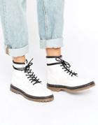 Pull & Bear Lace Up Work Boots - White