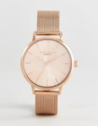 Daisy Dixon Mesh Watch In Rose Gold - Gold