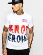 Hero's Heroine T-shirt In London's Finest Print - White
