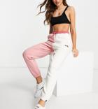 Ellesse Color Block Sweatpants In Pink