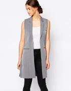 B.young Textured Waist Coat - Medium Gray