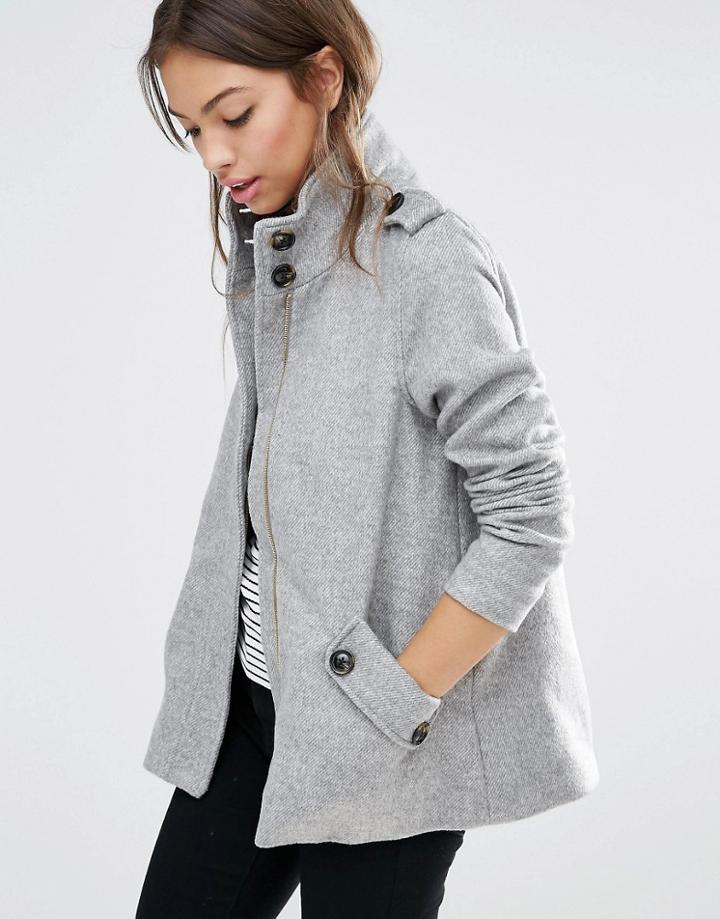 Vero Moda Flare Funnel Neck Jacket - Green