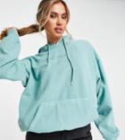 Asyou Hoodie In Washed Aqua - Part Of A Set-green