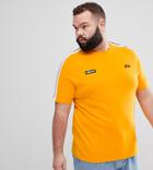 Ellesse Plus T-shirt With Sleeve Taping In Orange - Orange