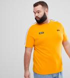 Ellesse Plus T-shirt With Sleeve Taping In Orange - Orange