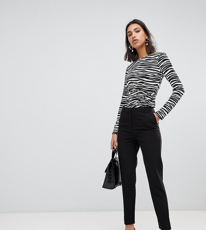 Warehouse Slim Leg Pants In Black - Black