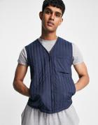 Rains Liner Vest In Blue-blues