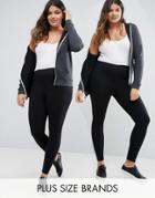 New Look Plus 2 Pack Leggings - Black