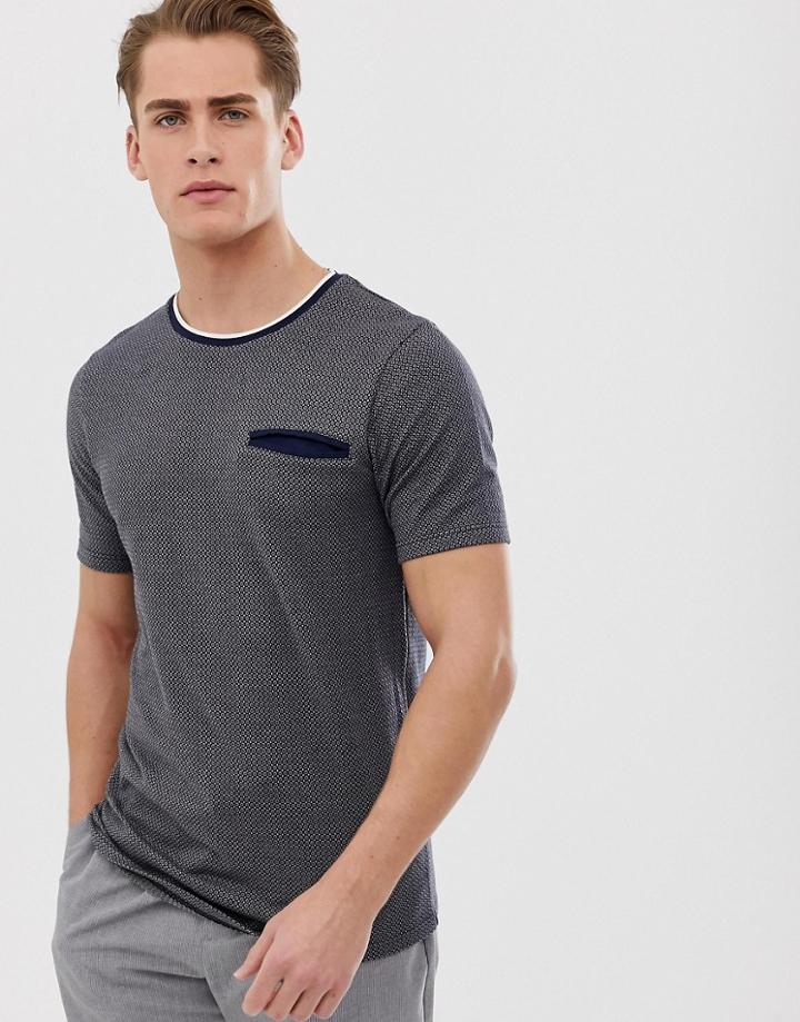 Jack And Jones Heavy Textured Pocket T-shirt - Gray