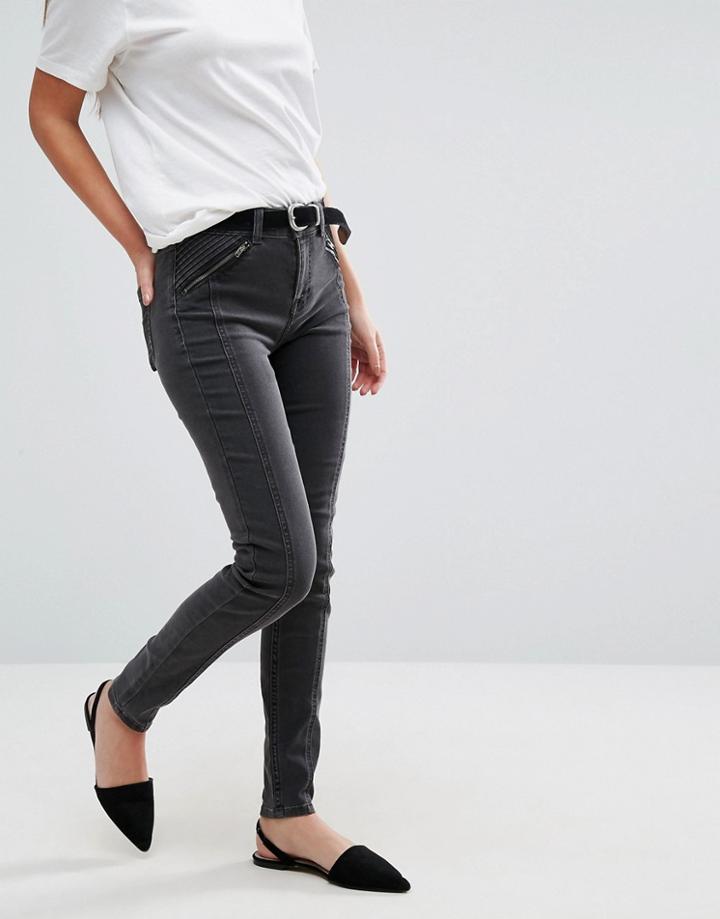 Oasis Straight Leg Jeans - Gray