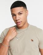 Abercrombie & Fitch Icon Logo T-shirt In Light Brown