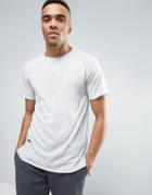 Redefined Rebel T-shirt With Stepped Hem - Gray