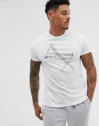 Armani Exchange Large Text Logo T-shirt In White - White