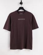 Jack & Jones Originals Relaxed Fit T-shirt With Back Print In Brown