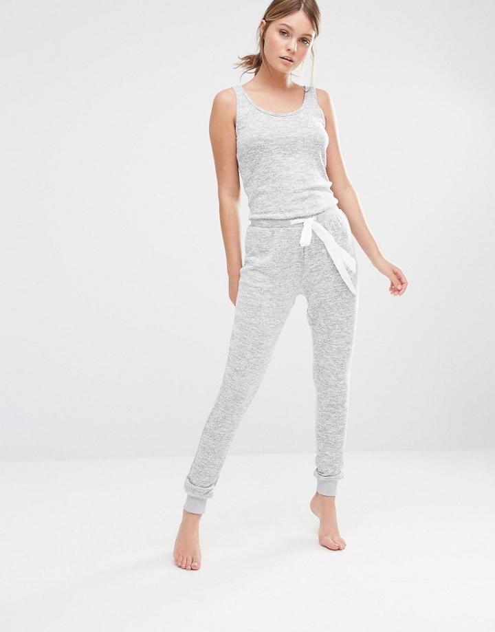 New Look Cut & Sew Tank Jumpsuit - Gray