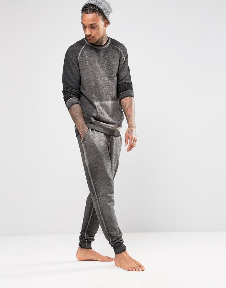 Asos Loungewear Tapered Jogger In Burnout - Green