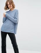 First & I Pocket Sweater - Blue