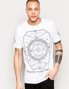 Asos Longline T-shirt With Theory Of Paradox Print - White