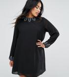 Lovedrobe Luxe Embellished Tunic Dress - Black