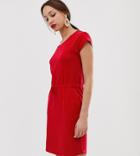 Vero Moda Tall Jersey Dress With Tie Waist - Red