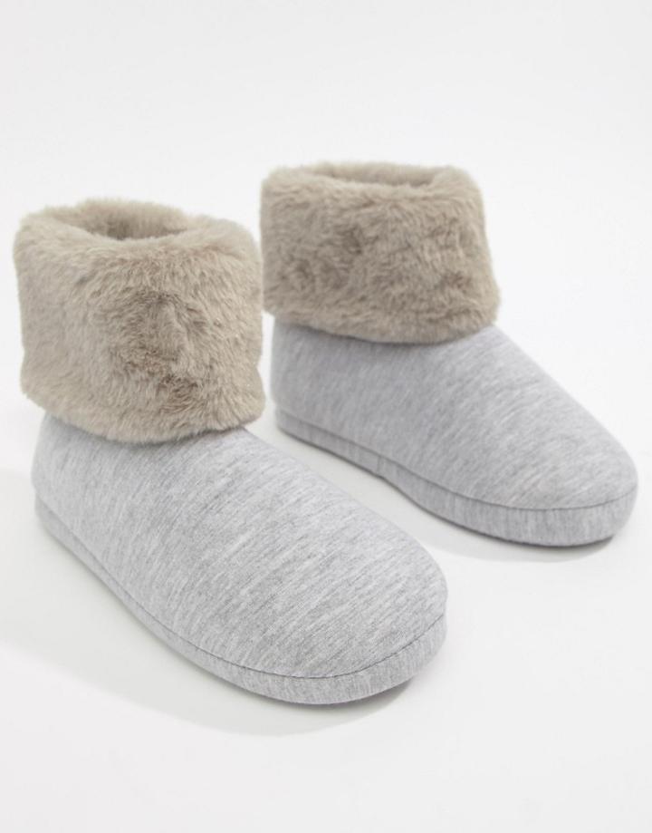 Asos Design Nova Bootie Slippers - Gray
