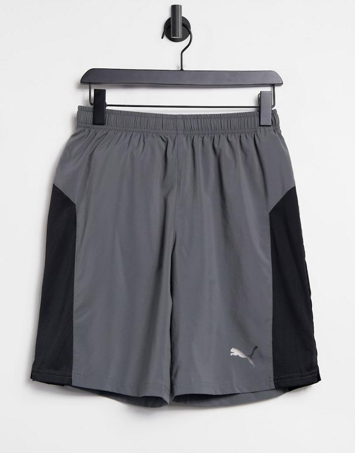 Puma Training 9inch Graphic Shorts In Gray-grey