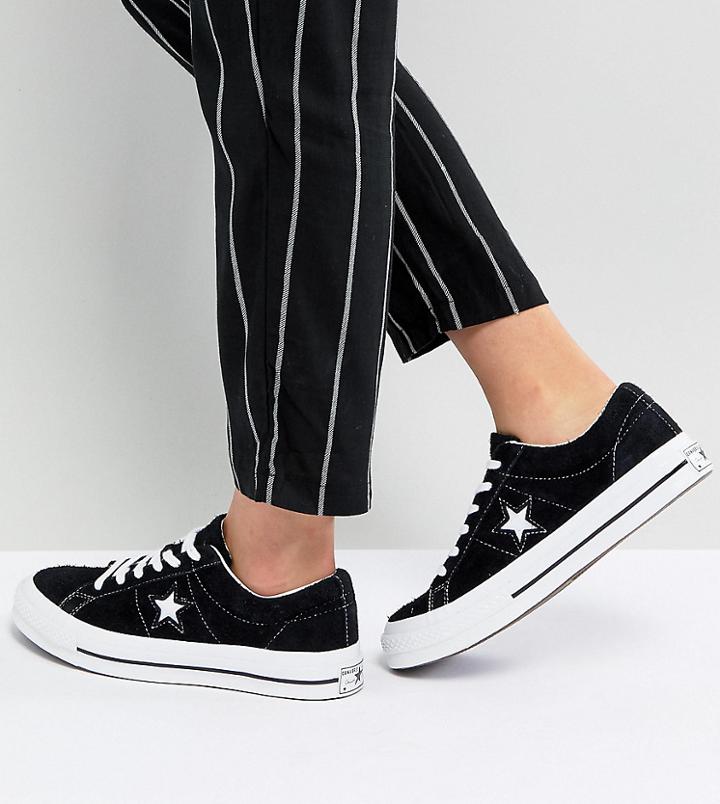 Converse One Star Black Suede Sneakers