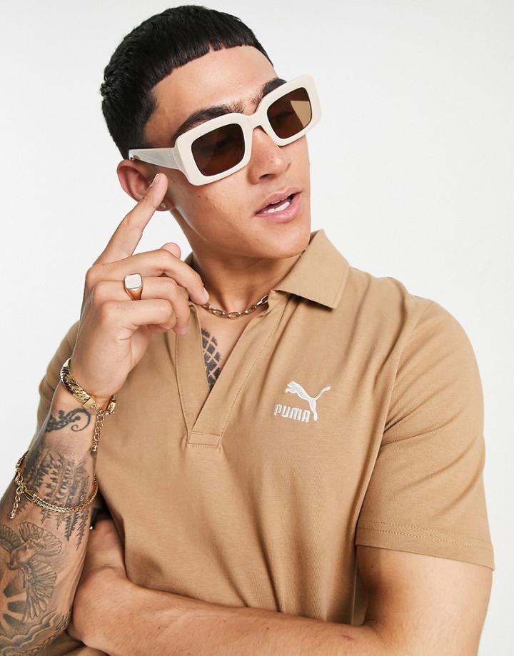 Puma Tailoring Polo Shirt In Tan Brown - Exclusive To Asos