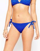 Marie Meili Aquarius Tie Side Bikini Bottoms - Ocean Blue