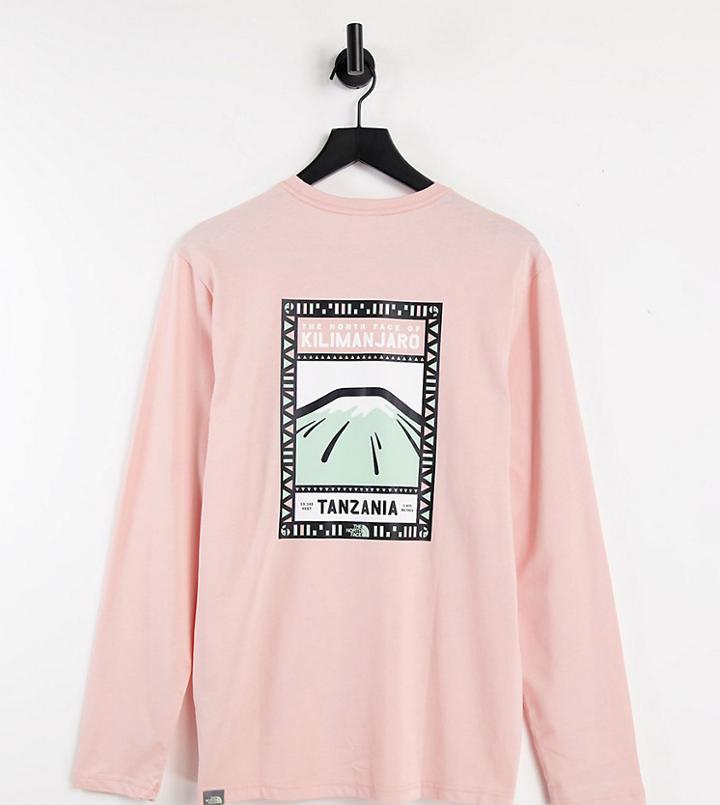 The North Face Faces Long Sleeve T-shirt In Pink Exclusive At Asos