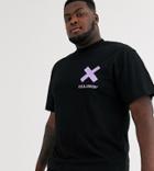 Collusion Plus Logo T-shirt In Black With Purple Print