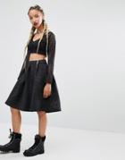 Amenpapa My Chains Are Gone Flared Skirt - Black