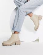 Steve Madden Howler Chunky Heeled Boots In Sand Suede-neutral