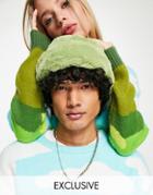 Reclaimed Vintage Inspired Unisex Faux Fur Hat In Green