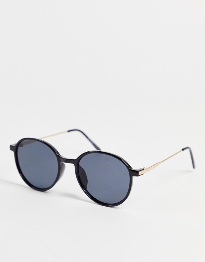 Aj Morgan Pollster Round Lens Sunglasses-black