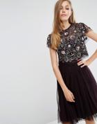 Needle & Thread Enchanted Lace Top - Purple