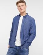 Lee Button Down Long Sleeve Shirt In Washed Blue-blues