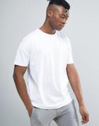 Bellfield T-shirt With Drop Shoulder And Mesh Panels - White
