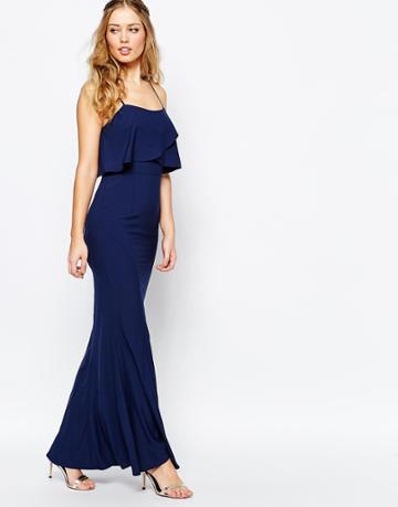 Jarlo Overlay Maxi Dress - Navy