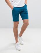 Farah Hawk Straight Chino Shorts In Dark Blue - Blue