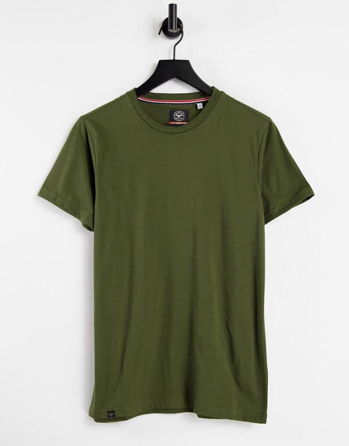 Le Breve Muscle Fit T-shirt Khaki-green