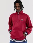 Fila Cole 1/2 Zip Sweatshirt In Red - Red