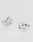Religion Wedding Silver Cufflinks In Cut Out Cross - Silver
